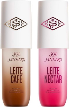 Picture of Sol de Janeiro Limited Edition Leite Perfume Mist Duo | Featuring a Latte & Creamy Coconut Perfume Mist and an Irresistibly Fruity Peach Body Mist