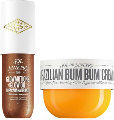Picture of SOL DE JANEIRO Glow & Go Bronze Bundle | Brazilian Bum Bum Cream 8.1 fl oz. + Copacabana Bronze Glowmotions Glow Oil 2.5 fl oz.