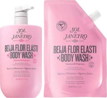 Picture of SOL DE JANEIRO Beija Flor Renewing Body Wash 1 Liter & Refill Pouch Bundle | Amazon Exclusive