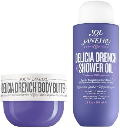 Picture of SOL DE JANEIRO Deep Moisturize Bundle for Dry Skin | Delicia Drench Shower Oil and Body Butter