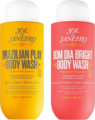 Picture of SOL DE JANEIRO Replenishing & Clarifying Shower Duo | Brazilian Play & Bom Dia Bright Body Wash | Cheirosa 62 & 40 | 13 fl oz.