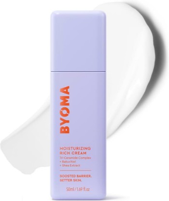 Picture of BYOMA Moisturizing Rich Cream | Barrier Repair Face Lotion, Bakuchiol & Shea Extract, Ceramide Moisturizer for Dry Skin, Anti Wrinkle, Alcohol Free