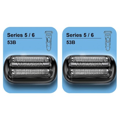 Picture of Series 5/6 53B Replacement Head for Braun Electric Foil Shaver, 2 Count | Compatible with New Generation Braun Razors 5020cs 5018s 5035s 5049cs 5050cs 6020s 6040cs 6075cc 6072cc 6090cc