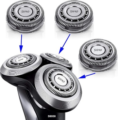 Picture of SH90 Replacement Heads Compatible with Philips Norelco Shaver Series 9000 Series 8950
