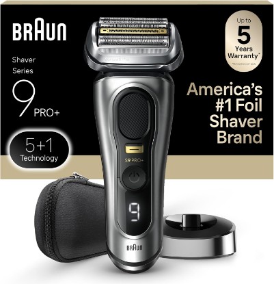 Picture of Braun Series 9 PRO+ Electric Razor for Men, 5 Pro Shave Elements & Precision Long Hair Trimmer, 6in1 SmartCare Center, Wet & Dry Electric Shaver for Smooth Skin with 60min Battery Runtime, 9517s GreenCircle Certified: Certified Energy Savings
