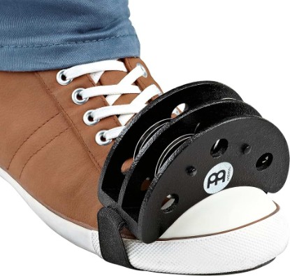 Picture of Meinl Percussion Foot Tambourine — NOT MADE IN CHINA Drum Accessory | Hands-Free Percussion Instrument for Guitar, Cajon & Busking