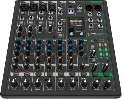 Picture of Mackie ProFX10v3+ 10-Channel Mixer, Bluetooth + USB Recording, GigFX+ | Includes rackmount hardware and dust cover for installation, protection and maintenance