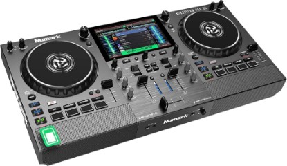 Picture of Numark Mixstream Pro Go Portable DJ Controller | Battery-Powered Standalone DJ Mixer with Stem Separation, Wi-Fi Streaming, Built-In Speakers, and 7" Touchscreen