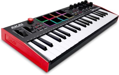 Picture of Akai Professional MPK Mini Plus 37-Key USB MIDI Keyboard Controller | Velocity-Sensitive Mini Keys, 8 MPC Pads, 64 Step Sequencer, MIDI/CV/Gate I/O, Software Suite Included, for Beat Makers
