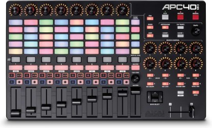 Picture of Akai Professional APC40 MKII USB MIDI Pad Controller | 40 RGB Pads, 8 Knobs, 9 Faders, 1:1 Mapping for Ableton Live, for Live Performance and Music Production