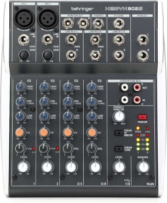 Picture of Behringer XENYX 802S Premium Analog 8-Input Mixer with USB Streaming Interface