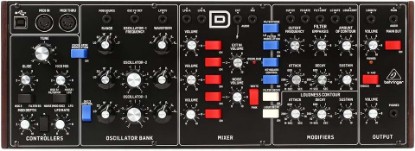 Picture of Behringer MODEL D Authentic Analog Synthesizer with 3 VCOs, Ladder Filter, LFO and Eurorack Format