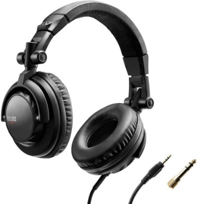 Picture of Hercules HDP DJ45 - Professional Over-Ear DJ Headphones with 40mm Drivers | Over-ear DJ headphones with 40mm drivers, acoustic isolation, swivel earcups for 1-ear monitoring, and coiled cable