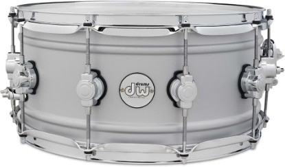 Picture of DW Design Series Aluminum Snare Drum - 6.5x14, Matte Aluminum