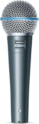 Picture of Shure BETA 58A Supercardioid Dynamic Vocal Microphone | Supercardioid dynamic vocal mic for stage and studio; includes A25D stand adapter, thread adapter and storage bag