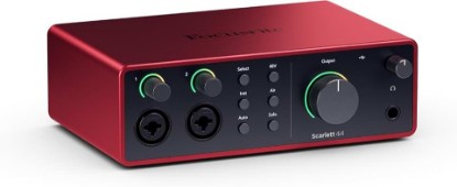 Picture of Focusrite Scarlett 4i4 4th Gen USB-C Audio Interface | 4-In 4-Out, 2 Mic Preamps, 2 Hi-Z Inputs, 4 Line Inputs, MIDI In/Out, Auto Gain, Clip Safe, Air Modes, 24-Bit/192kHz