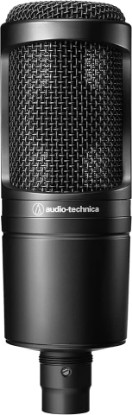 Picture of Audio-Technica AT2020 Cardioid Condenser Studio XLR Microphone, Ideal for Project/Home Studio Applications, Black