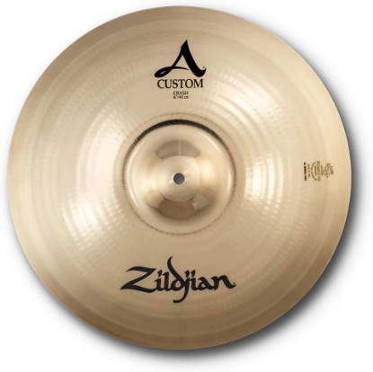 Picture of Zildjian A20514 16" A Custom Crash Cymbal | Explosive accent voice, quick fill response, cuts through the mix, built for full drum set kits