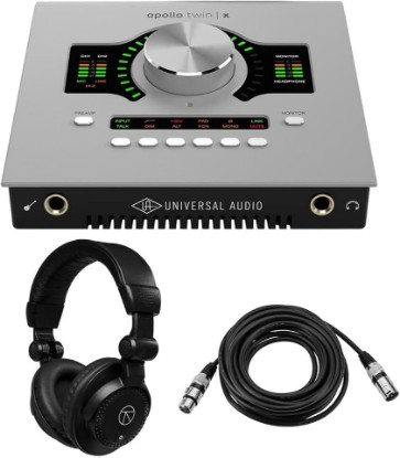 Picture of Universal Audio Apollo Twin X DUO G2 Audio Interface w/UAD Analog Classics, Bundle With Turnstile Audio Headphones, XLR M to F Cable 25' (Essentials Edition)