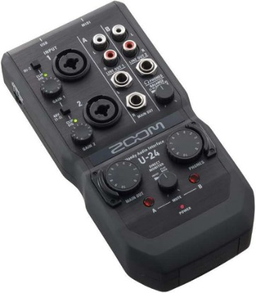 Picture of Zoom U-24 Handy Audio Interface, 2-Channel Portable USB Audio Interface, 2 XLR/TRS Combo Inputs, MIDI I/O, RCA Outputs