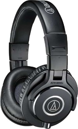 Picture of Audio-Technica ATH-M40x Professional Studio Monitor Headphone, Black, with Cutting Edge Engineering, 90 Degree Swiveling Earcups, Pro-Grade Earpads/Headband, Detachable Cables Included
