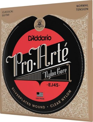 Picture of D'Addario Pro-Arte Nylon Classical Guitar Strings, Normal Tension | Pro‑Arte nylon classical guitar strings deliver warm tone, precise intonation, consistent feel, and lasting performance.