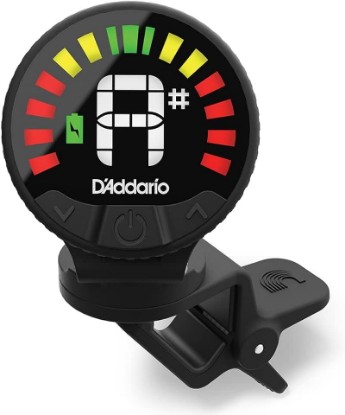 Picture of D'Addario Nexxus 360 Rechargeable Clip-On Guitar Tuner | Rechargeable clip-on tuner with a 360-degree rotating head and 24 hours of tuning per charge for acoustic & electric guitar.
