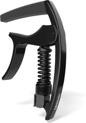Picture of D'Addario NS Tri-Action Guitar Capo, Black | D'Addario capos provide secure, buzz-free performance, precise tension control and easy one-handed operation.