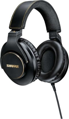 Picture of Shure SRH840A Over-Ear Wired Studio Monitoring Headphones | Closed-back headphones with tailored frequency response and detailed sound for critical listening and monitoring