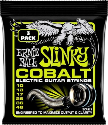 Picture of Ernie Ball Regular Slinky Cobalt Electric Guitar Strings 3-pack, 10-46 Gauge (P03721)