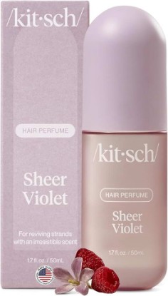 Picture of Kitsch Hair Perfume for Women – Hair Spray & Body Mist - Sheer Violet, 50mL | Clean, Deodorizing & Patented Odor-Eliminating Technology – Freshen Hair, Body & Pillows – Made in USA