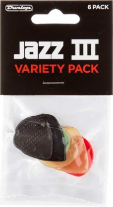 Picture of Jim Dunlop Jazz III Pick Variety Pack - 6 Pack