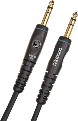 Picture of D'Addario Guitar Cable - Shielded Ends - 1/4 Inch Male to 1/4 Inch Male - Gold Plated Plug - Custom Series - 10 Feet/3.05 Meters - Straight - 1 Pack