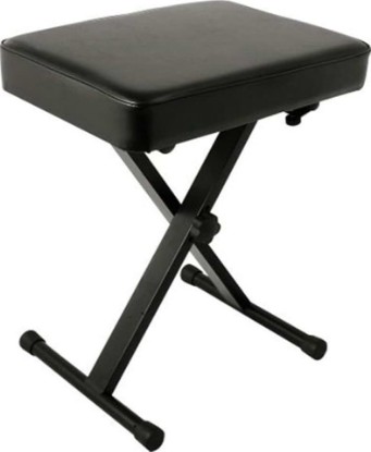 Picture of Yamaha OEM PKBB1 Adjustable Padded Keyboard X-Style Bench, Black, 19.5 inches