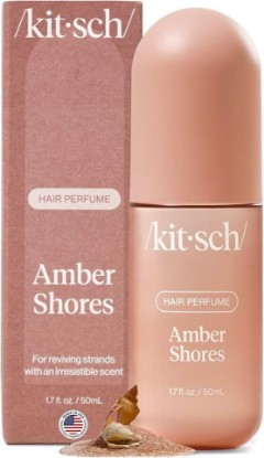 Picture of Kitsch Hair Perfume for Women – Hair Spray & Body Mist – Amber Shores, 50mL | Clean, Deodorizing & Patented Odor-Eliminating Technology – Freshen Hair, Body & Pillows – Made in USA