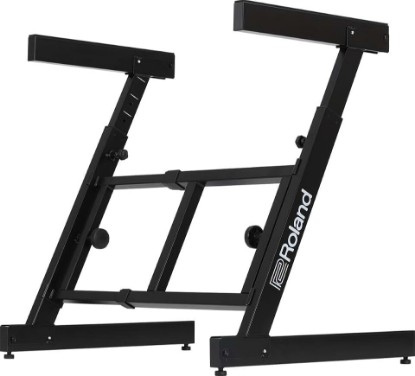 Picture of Roland KS-11Z Keyboard Stand | Heavy-Duty Z-Stand with Wide Adjustment Range for 88-Note Stage Pianos & Other Keyboards | Foldable Padded Support Arms | Easy Transport & Storage