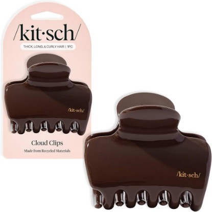 Picture of Kitsch Plastic Puffy Claw Clip - Hair Accessories For Women- Chocolate, 1pc | 3.15 Inches Hair Clips For Women – Secure Hold, Stylish Hair Accessories for Full or Half Ponytail – For All Hair Types