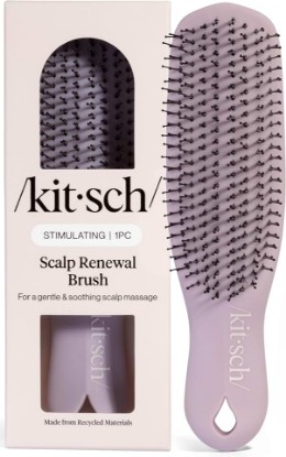Picture of Kitsch Scalp Renewal Brush - Hairbrush Scalp Massager - Soft Violet | Exfoliating Hair Brush, Gentle Head Massage Brush to Remove Buildup, Boost Circulation & Relaxing Head Scrubber for Hair Wash
