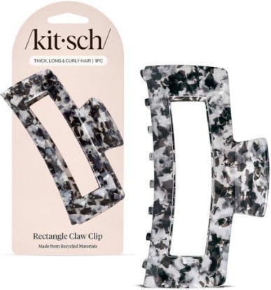 Picture of Kitsch Jumbo Open Shaped Hair Clip for Women - Black, 1pc | Recycled Plastic, Hair Claw Clip – All-Day Strong Hold, Durable Non-Slip Grip for Thick & Thin Hair