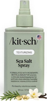 Picture of Kitsch Sea Salt Spray for Men and Women - With Rosemary & Biotin - 177 mL | Hair Spray with Magnesium – Hair Texturizer for Natural Curls and Beach Waves – Hair Styling Products, Beach Essentials