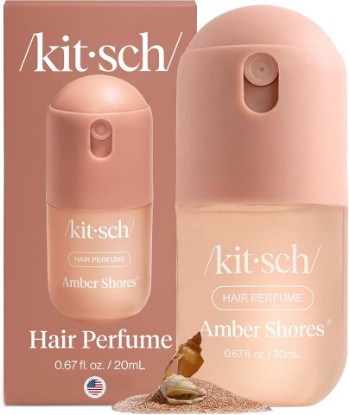 Picture of Kitsch Hair Perfume for Women – Hair Spray & Body Mist – Amber Shores, 20mL | Clean, Deodorizing & Patented Odor-Eliminating Technology – Freshen Hair, Body & Pillows – Made in USA