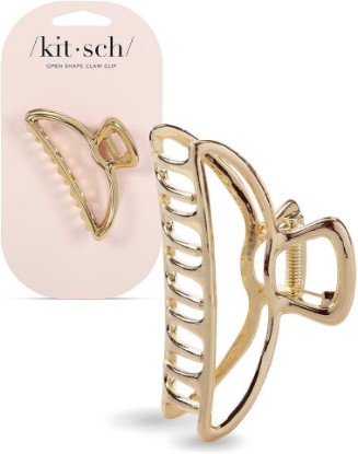 Picture of Kitsch Open Shape Metal Hair Clips for Women - Gold, 1 Pc | Durable & Elegant Gold Women Hair Accessories | Clips Hair Comfortably All-Day | Great For Everyday Use & Special Occasions