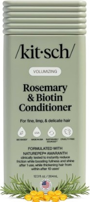 Picture of Kitsch Rosemary & Biotin Conditioner for Hair Growth – Made in USA, 12.3 oz | Volumizing Conditioner for Women & Men – Boosts Fullness and Shine After 1 Use – Clean Bio-Based Hair Care – Color-Safe