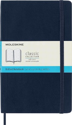 Picture of Moleskine Classic Notebook, Soft Cover, Large (5" x 8.25") Dotted, Sapphire Blue, 240 Pages The Forest Stewardship Council