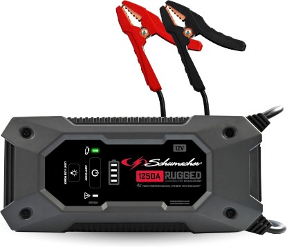 Picture of Schumacher Electric 1250A Rugged Lithium Car Battery Jump Starter and Portable Power Pack/Jump Box, 3-in-1 Solution, 2.4A USB Charging, for 12V Power Sport, Automotive, and Marine Batteries, SL1648
