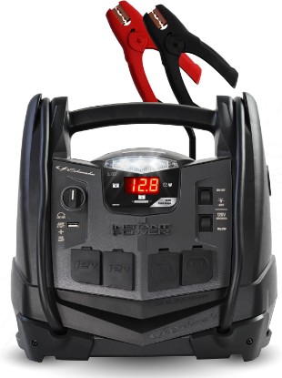 Picture of Schumacher Electric Car Battery Jump Starter & Power Station, 12V – SJ1332 | 1200A Jump Start – Air Compressor – AC Outlets – 12V DC & USB Charging, 3-Mode Light – Power Sport, Auto, Marine Batteries