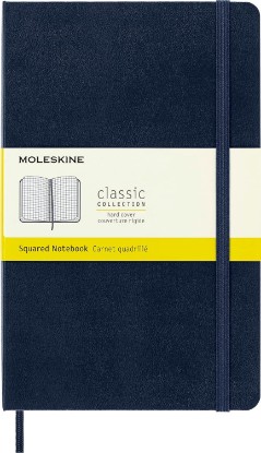 Picture of Moleskine Classic Notebook, Large, Squared, Sapphire Blue, Hard Cover (5 x 8.25) The Forest Stewardship Council