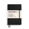 Picture of LEUCHTTURM1917 Notebook Softcover Medium A5-123 Numbered Pages for Writing and Journaling (Squared, Black)