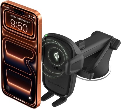 Picture of iOttie Car Charger Easy One Touch Wireless 2 Qi Charging Dashboard Phone Mount for iPhone, Samsung Galaxy, Huawei, LG, Smartphones