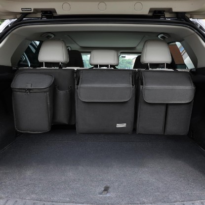 صورة Deluxe Trunk and Backseat Organizer for Medium or Large Size SUVs & RVs, Detachable Storage Modules with Built-in Cooler, Patent Pending